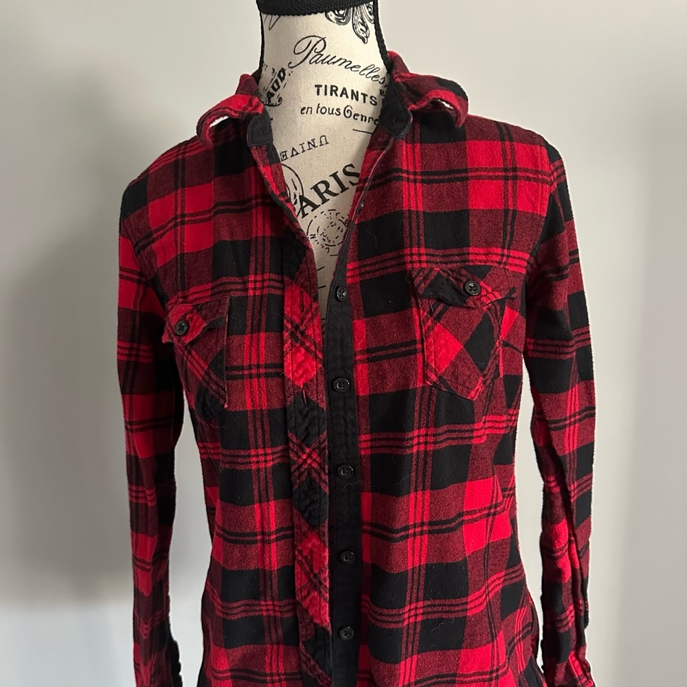 Weatherproof Vintage Red & Black Plaid Shirt